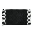 thumbnail image 2 of Jean Pierre Ricardo Cotton Fringe 21 x 34 in. Bath Rug, Black, 2 of 7