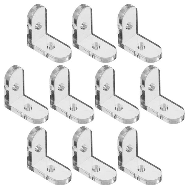 ColoMX 10pcs soportes de esquina de vidrio transparente para cajas de visual