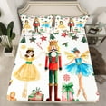 thumbnail image 2 of Manfei Cartoon Cute Princess Bed Sheets for Kid, Nutcracker Royal Guarder King Sheets, Merry Christmas Theme Sheet Set, Lightweight Room Decor, 4-Piece, 2 of 7