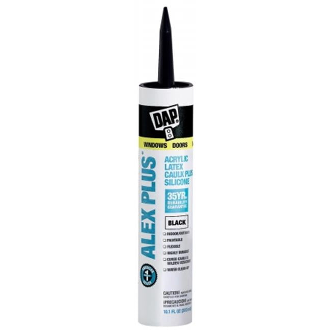 Dap Black Alex Plus Acrylic Latex Caulk Plus Silicone 18126 Walmart