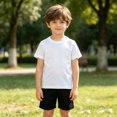 thumbnail image 3 of Toddler Kids Boys Girls Short Sleeve Basic T Shirt Casual Summer Tees Tops Solid Color, 3 of 5