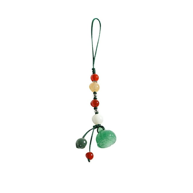 1PC Jade Agate Mobile Phone Pendant Car Key Hanging Pendants Multi-purpose Hanging Pendant Delicate Phone Chain Decor for Car Phone Fan Clothing Decor Green