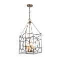 thumbnail image 5 of Alestair Modern Geometric Cage Chandelier Black and Gold Candle Pendant Ceiling Lights - Black and Gold - D11" x H24.5", 5 of 5