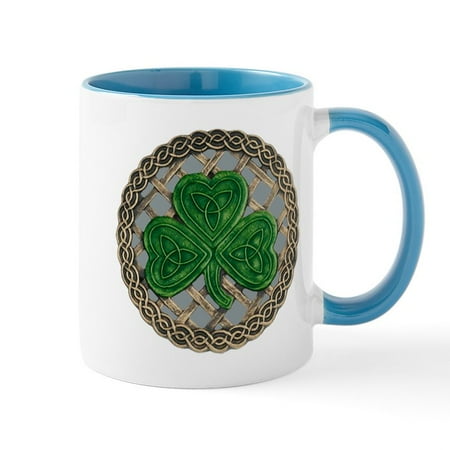 

CafePress - Shamrock And Celtic Knots Mug - 11 oz Ceramic Mug - Novelty Coffee Tea Cup