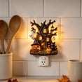 thumbnail image 5 of Halloween Tree House Plug In Night Light, Acrylic Ghost Pumpkin Wall Nightlight with Warm Glow, Spooky Decor for Bedroom Hallway Entryway Home, 5 of 6