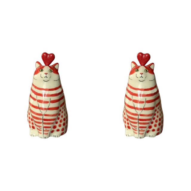 (2-Pack) Rinsvye Resin Crafts Polka Dot Modern Flower Pot with Stand Cat Vase for Cat Variety Pack 4 5 6 Lovers Small Flower for Crafts Ceramic Flower Outdoor Set Flower for Outside