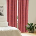 thumbnail image 2 of Ambesonne Boho Window Curtains, Vintage Paisley Leaves Pattern, Each 28" W x 63" L, Red Purple, 2 of 4