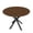 Walnut & Black, variant on AENKYO 42"-58" Expandable Round Dining Table, Walnut Brown Wood Top & Black X-Base Pedestal, Seats 4-6