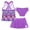 Purple Geometric, variant on TiaoBug Kids Girls Tankini Swimsuit Swim Tops Bottoms Skirts Bathing Suit