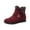 Wine, variant on Ankle Boots for Women Large Size Insulation Outdoor Women Snow Boots Round Toe Shoes Casual Zipper Boots Womens Snow Boots Winter Warm Ankle Boots Outdoor Fleece Lined Shoes for Women