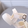 thumbnail image 5 of KPOPLK Toddler Girl Sandals Little Kids Summer Dress Shoes Open Toe Flats Cute Sandals for School Beach Party Size 9,Beige, 5 of 9