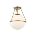 thumbnail image 5 of Trade Winds Hammond Semi-Flush Mount Ceiling Light in Natural Brass, 5 of 6