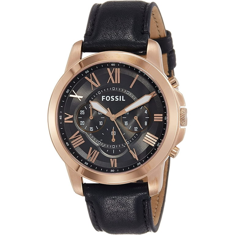 Fossil grant chronograph shop black dial men's watch