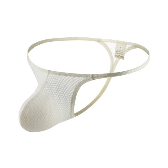 Tanga sexy de cintura baja con cinturón fino de malla fluorescente para hombre, ropa interior gay