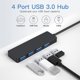 thumbnail image 4 of Muyoka Concentrador USB Concentrador USB 3.0 de 4 puertos Divisor USB ultradelgado Supervelocidad portátil para HDD móvil Portátil Impresora Teclado Cámara Lector de tarjetas Unidades flash USB Muyoka Hogar, 4 of 7