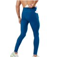 thumbnail image 6 of Wyobmus Men's Compression Pants Pockets Quick Drying Gym Leggings Stretchy Breathable Athletic Sports Baselayer Running Workout Basketball Training Pants Tights B-Blue, 6 of 8