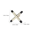 thumbnail image 2 of Homoyoyo 4Pcs Billiard Cue Bridge Head in Golden Color Durable Cross Shaped Pool Table Accessory, 2 of 8
