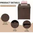 thumbnail image 6 of SUNCROWN 51 Gallon Weather Resistant Resin Outdoor Storage Bins Container, Patio Garden Deck Box with Handles, Brown, 6 of 6