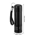 thumbnail image 3 of Mini Aluminum Alloy Strong Light Small Flashlight 9 Lamp Flashlight Gift White Light Daily Lighting, 3 of 8
