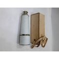 thumbnail image 2 of Nautical Chrome Finish White Leather Maritime Spyglass Telescope W/ Leather Case, 2 of 4
