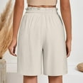 thumbnail image 5 of TNDBKQWR Summer Shorts Women Clearance Sale, Highwaisted Shorts Sport Shorts Casual Shorts Sweat Shorts Women Women Shorts for Summer Beige, L, 5 of 8