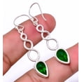 thumbnail image 2 of Emerald Quartz Twisted (Simulated) 925 Sterling Silver Wire Earring 2.03" A344, Gemstone Silver Jewelry, New Year Sale, Valentin's Day Gift, 2 of 2