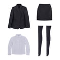thumbnail image 2 of Ropa femenina a escala 1/6, figura femenina coleccionable, ropa de moda, traje elegante, chaqueta, trajes formales, falda, de muñeca, 2 of 9