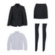 thumbnail image 2 of Ropa femenina a escala 1/6, figura de mujer coleccionable, ropa de moda, camisa blanca, chaqueta de traje formal negra para figura de acción de 12, 2 of 8