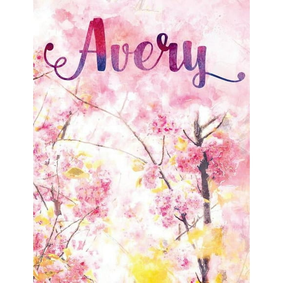 Avery: Personalized Journal - A Pink Cherry Blossom Diary