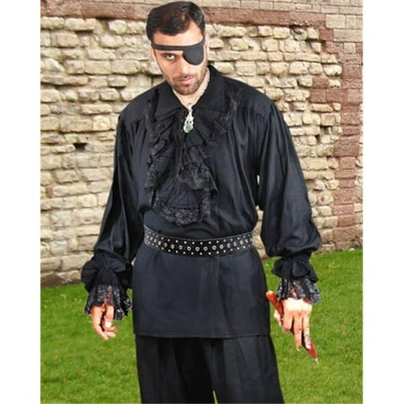 The Pirate Dressing C1003 Roberto Cofresi Shirt, Black - Large