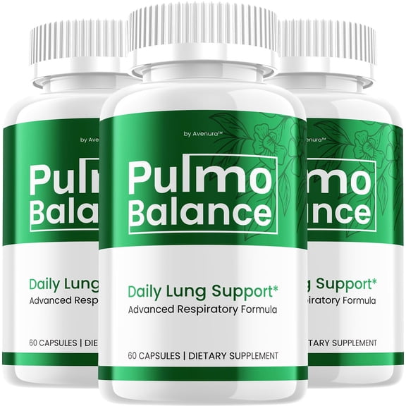 Pulmo Balance Capsules – PulmoBalance Natural Blend Daily Breathing Wellness Support, 3 Pack, 180 Capsules