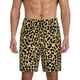 thumbnail image 1 of Balery Leopard Print Pantalones cortos de pijama de punto de algodón para hombre con cinturilla y bolsillos-Large, 1 of 6