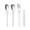 Silver, variant on Kitchen Utensils Gadgets Cutlery Set, 4-piece Stainless Steel Cutlery Set, Metal Cutlery Set Including Dessert Coffee Stirring Spoon, Spoon, Fruit Dessert Fork