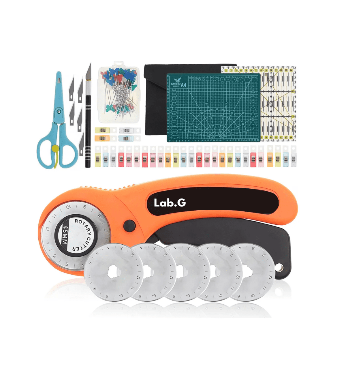 Kit De Cutter Circular Rotatorio P/papel/tela/cuero, 96 Pzs Lab.G ...