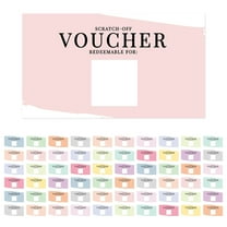 Koyal Wholesale 60 Fill In DIY Scratch-Off Vouchers Couples Date Cards, Watercolor Swatch, Valentine's Day Love Coupons