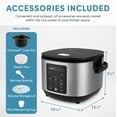 thumbnail image 2 of AROMA&reg; 6-Cup (Uncooked)/ 12-Cup (Cooked) Slow Cook Rice Cooker and Brown Rice Cooker with Lift-Out Pot Handles and Silicone Storage Lid, PFAS-Fre, 2 of 7