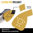 thumbnail image 4 of Dura-Gold Mouse Detail Sander Sandpaper Sanding Sheets - 220 Grit (Box of 24) - 12 Hole Pattern Hook & Loop Triangle Shaped Mouse Discs - Fits Black and Decker, Woodworking Wood Crafting, Auto, 4 of 5