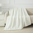 thumbnail image 1 of Mainstays Teddy Fleece Throw Blanket Snow White, 1 of 7