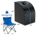 thumbnail image 2 of Patiojoy Infrared FAR IR Negative Ion Portable Spa Sauna with Adjustable 9-Gear Temperature Setting, 2 of 6
