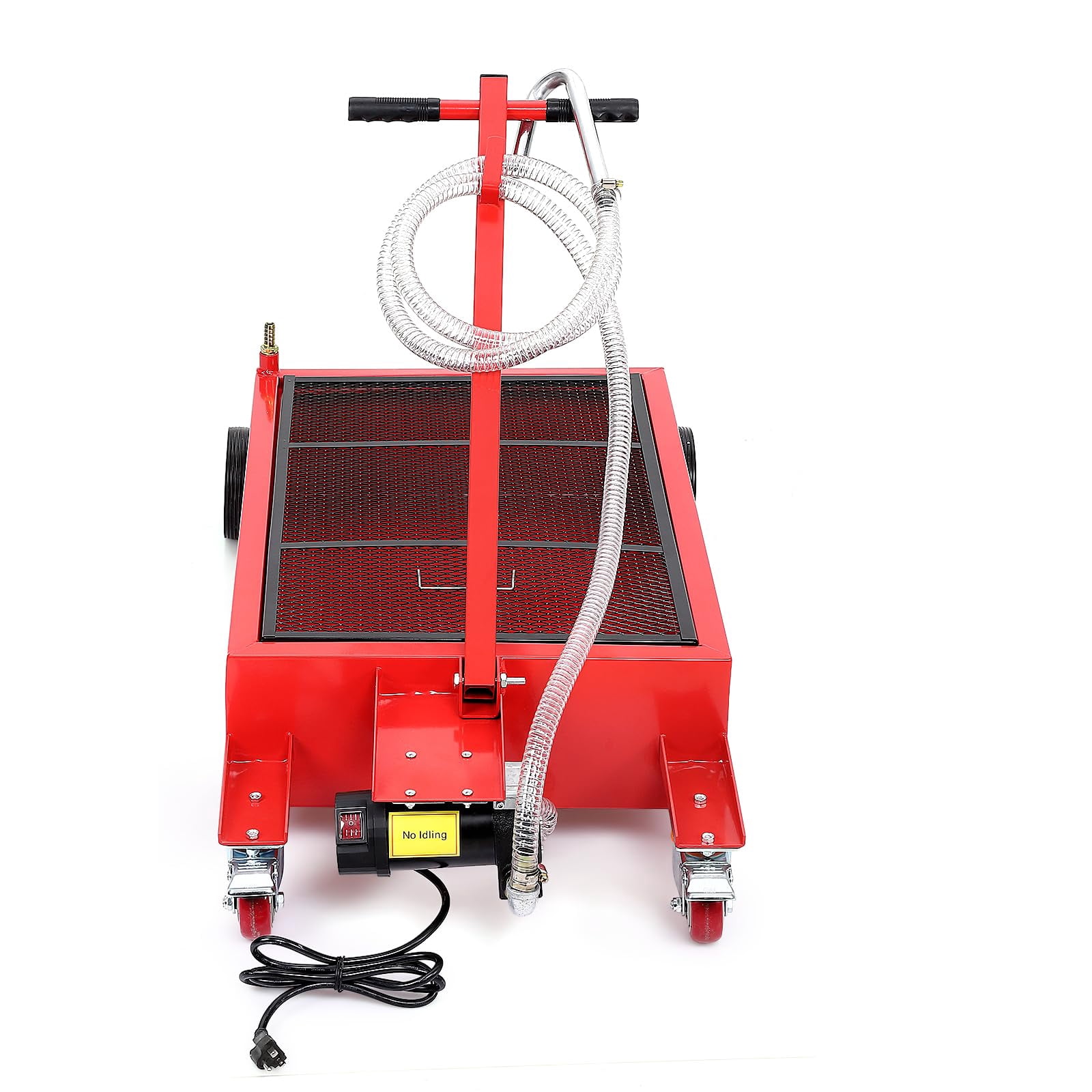20 Gallon 110V Electric Oil Drain Pan with Pump - 3X Faster Oil Changes, 8FT Hose, Folding Handle & 3" Swivel Wheels for Easy Maintenance