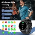 thumbnail image 4 of Smartwatch Reloj Inteligente Hombre con Llamadas : Montre Intelligente Imperméable 112 Modes Sport Podomètre Bluetooth iPhone Android, 4 of 5