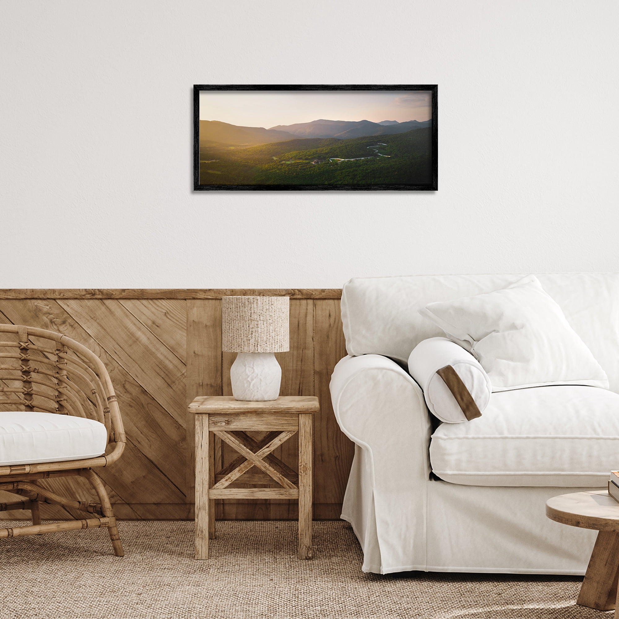 Stupell Industries Winding Road Through Forested Mountains Black Framed Giclee Art, design by Jonathan Zaharek
