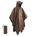 thumbnail image 1 of Poncho Style Militaire Multi-Usage Rip Stop Camouflage Imperméable pour Activités Extérieures, 1 of 5