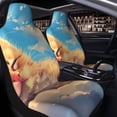 thumbnail image 4 of Goofa Cloud Sleeping Cat Printed Car Seat Covers, Automotive Seat Covers for Cars Trucks and SUVs, Quick Setup Universal Fit Elastic Seat Covers-2 PCS, 4 of 6