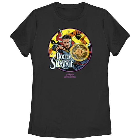 Women's Marvel Doctor Strange in the Multiverse of Madness Strange Comic Graphic Tee Black 2X Large