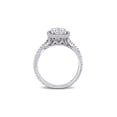 thumbnail image 4 of 1.45 Carat (Ctw) Lab-Created Crossover Halo Moissanite Engagement Ring in 10K White Gold for Women, 4 of 6
