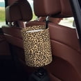 thumbnail image 5 of Round Car Trash Can 7×5.9in Waterproof, Durable, Not Easy To Fade, Easy To Install And Disassemble To Prevent Interior Pollution Leopard Print Pattern Background_3, 5 of 7