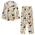 thumbnail image 6 of Renewold Halloween Pajamas for Women Set 2 Piece Long Pants Sleepwear Sets Size 3XL Witch Skull Spider Web Soft Comfy Night Wear V-Neck Loungewear House Wear for Ladies, 6 of 7