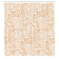 thumbnail image 2 of Ambesonne Botanic Shower Curtain, Vintage Floral Pattern Art, 69"Wx84"L, Persian Orange, 2 of 4