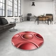 thumbnail image 4 of Ahgly Company Machine Washable Indoor Round Transitional Red Area Rugs, 7' Round, 4 of 7